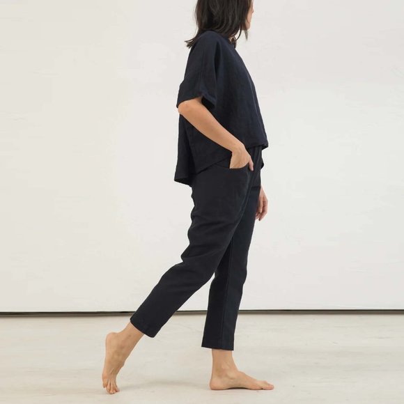 Elizabeth Suzann Pants - 💲SOLD💲 Elizabeth Suzann Clyde Pants in Cotton Canvas, Black, Size 6-S (Gen 4)